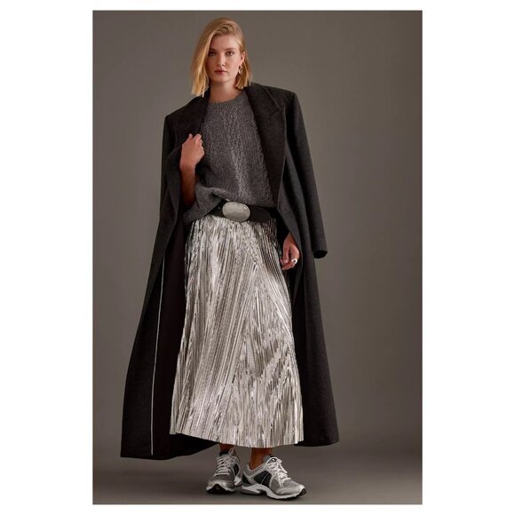 Tulle’a | Pleated Metallic Midi Skirt | NWT - Picture 11 of 11